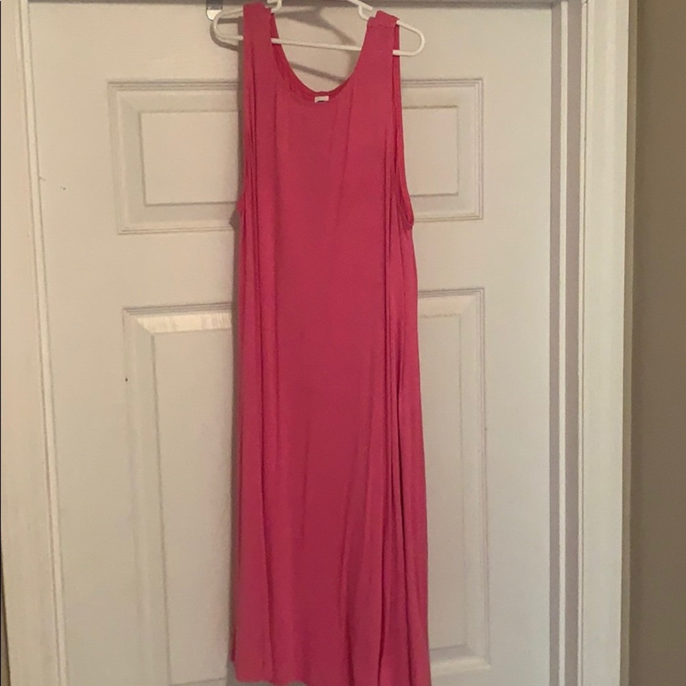 pink tank top dress